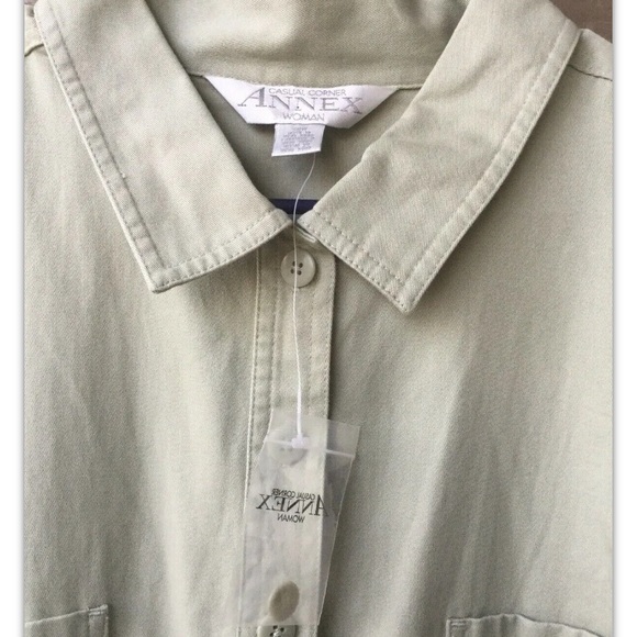 Casual Corner Annex size 20W long women’s dress button down collared, vtg. - Picture 12 of 12